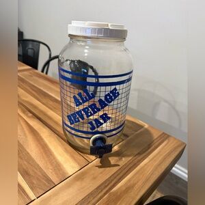 Glass Dispenser All Beverage Jar Gallon Jug  Sun Tea w/ Lid Retro Vintage